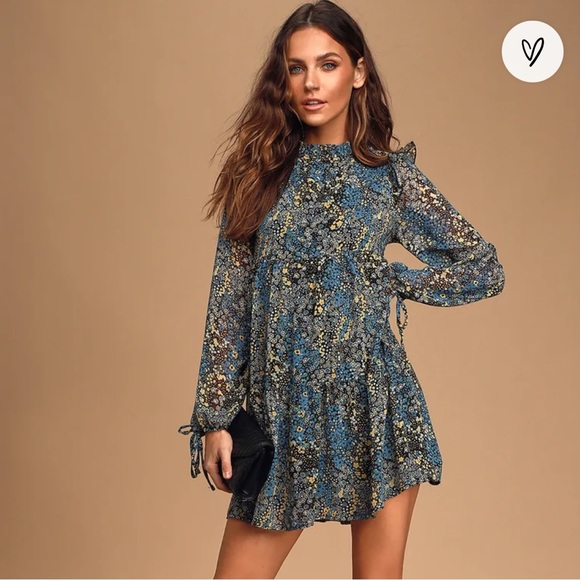 Lulus Dresses & Skirts - Lulu’s Multi Floral Print Babydoll Dress